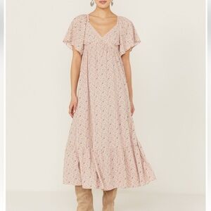 YURA WOMEN'S SHORT SLEEVE RUFFLE HEM MAXI DRESS from Boot Barn